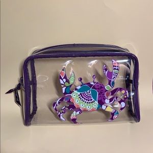 Vera Bradley Large Makeup Bag - Purple Crab